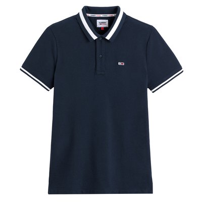 Tipped Slim Fit Polo Shirt in Stretch Cotton Pique TOMMY JEANS