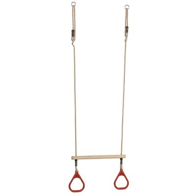 Trapèze balançoire en bois avec anneaux de gymnastique pour enfant pour structure de jeux KANGUI