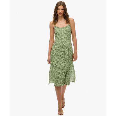 Robe caraco mi-longue boutonnée imprimée SUPERDRY