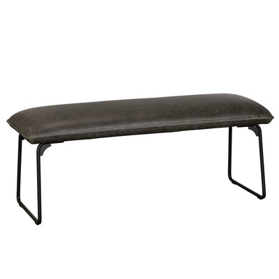 Banc industriel gris rembourré 120 cm OKA PIER IMPORT