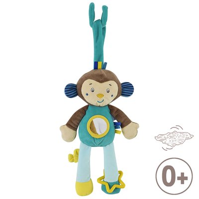 Jouet d'eveil singe bleu SUCRE D'ORGE