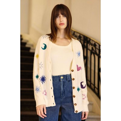 Moka Embroidered Cardigan LA PETITE ETOILE