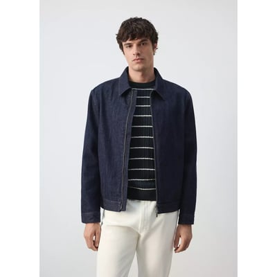 Veste en denim avec fermeture éclair MANGO MAN
