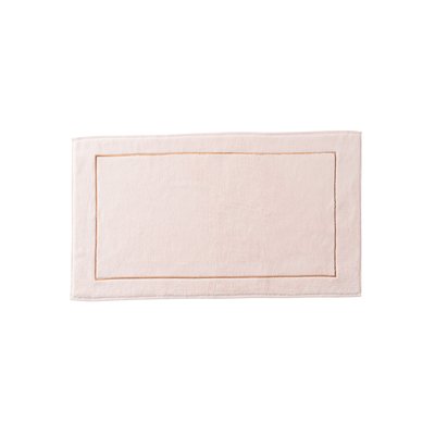 Tapis de bain coton et viscose de bambou AURA CARRE BLANC