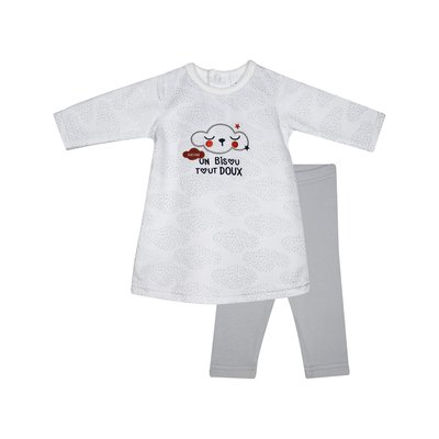 Robe legging josefine velours doux naissance SUCRE D'ORGE