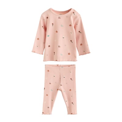 Haut côtelé imprimé et legging bébé, 2 pièces NEXT