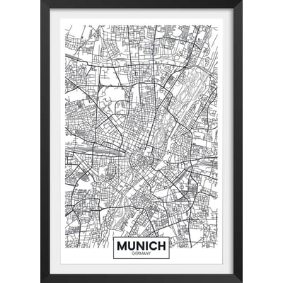 Affiche graphique munich germany HEXOA