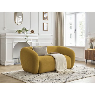 Canapé droit fixe 2 places en tissu lisse, CELINE BOBOCHIC