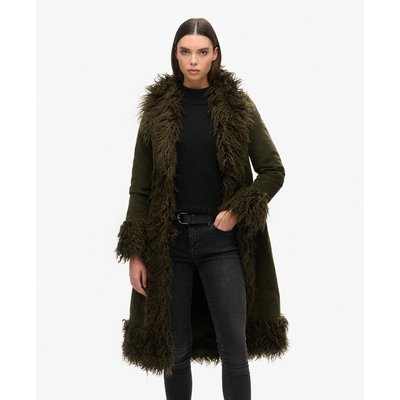 Manteau afghan long avec doublure en imitation fourrure SUPERDRY