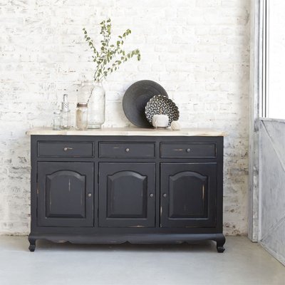 Buffet en acajou massif et teck 150 cm  LONDRES BERAH GETAH