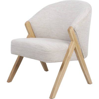 Fauteuil design naturel en bois et tissu pour salon élégant RECOLLECTION