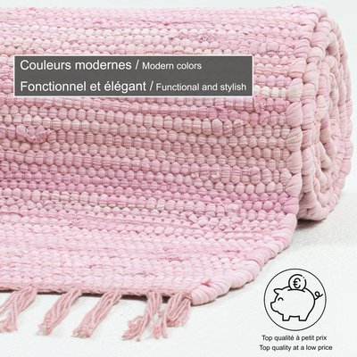Tapis réversible coloré en coton tissé à la main - Happy Cotton THEKO