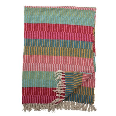 Plaid rayures coton recyclé  Isnel BLOOMINGVILLE