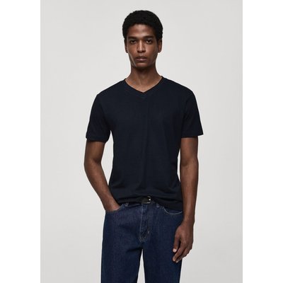 T-shirt col en V slim-fit 100 % coton MANGO MAN