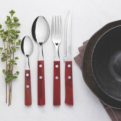 Faqueiro POLYWOOD com 24 peças Inox, da Tramontina TRAMONTINA