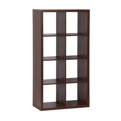 Etagère bibliothèque décor bois 4 niveaux 8 compartiments BASIKS SWEEEK