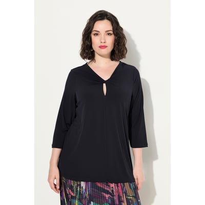 T-shirt avec décolleté drapé et manches 3/4. ULLA POPKEN