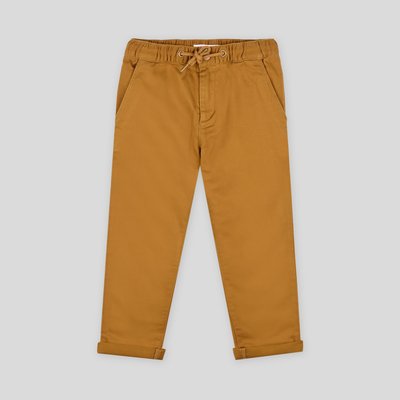 Pantalon élastiqué avec cordon à la taille uni contenant du coton BIO MONOPRIX KIDS
