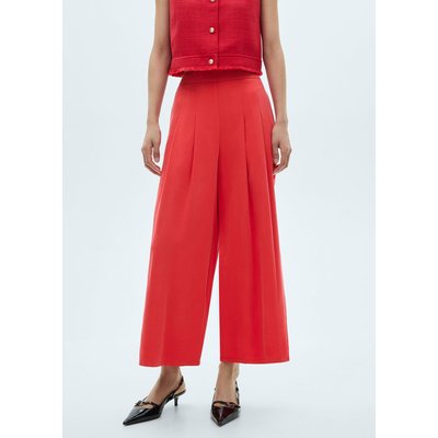 Pantalon wideleg plissé MANGO