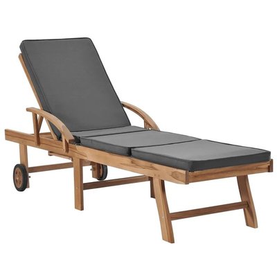 Chaise longue réglable avec coussin HOME MAISON