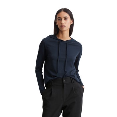 Longsleeve à capuche relaxed en single jersey doux MARC O’POLO DENIM