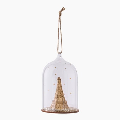 Ornement scénette, H10.5cm, en verre MONOPRIX