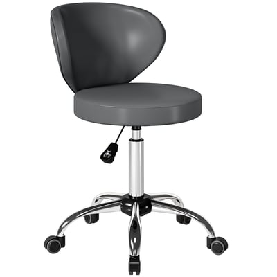 Tabouret de salon PU Gris HOMCOM