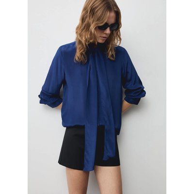 Chemise satinée nœud MANGO