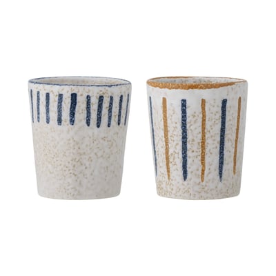 Lot de 2 tasses en grès LOBELIA BLOOMINGVILLE