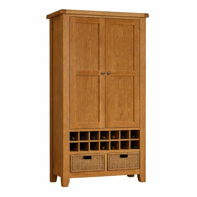 Buffet garde-manger en chêne style campagne chic VALMONT PIER IMPORT
