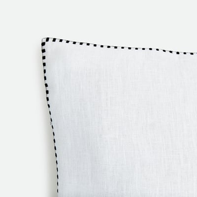 Housse de coussin unie, en lin, ELBA LA REDOUTE INTERIEURS