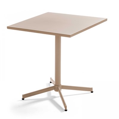 Table de jardin carré rabattable en métal, PALAVAS OVIALA