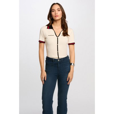 Pull col polo manches courtes MORGAN