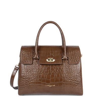 Sac à main en cuir motif croco EXOTIC CROCO LANCASTER