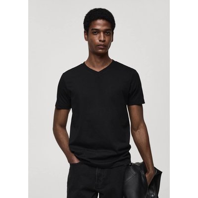 T-shirt col en V slim-fit 100 % coton MANGO MAN