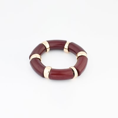 Bracelet tube bordeaux et doré BALABOOSTE