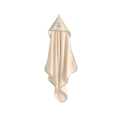 Cape de bain coton bio DANDINE CARRE BLANC