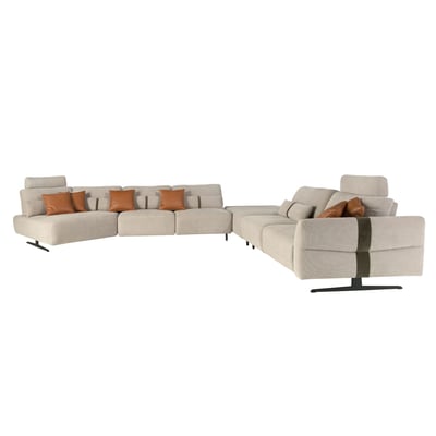 Canapé d'anglé relax modulable tissu ANGEL CERDA