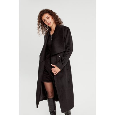 Manteau noir cintré femme pas cher discount