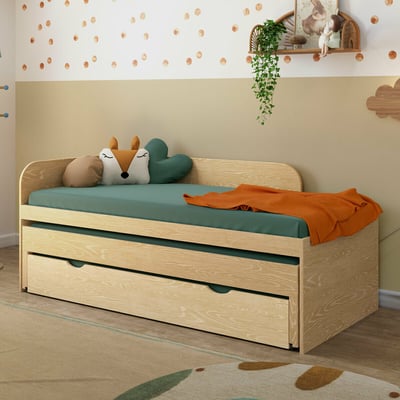 Lit gigogne 3 places Bois massif  NOHA AKITEN RETAIL