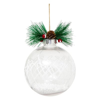 Boule branche de houx intérieur billes D.15 cm FEERIC LIGHTS & CHRISTMAS