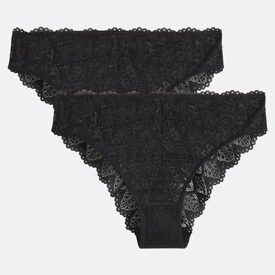 Lot de 2 culottes tout dentelle, Lison LA REDOUTE COLLECTIONS