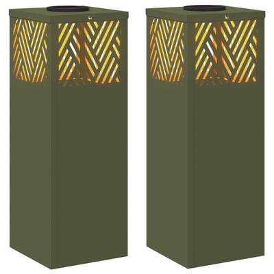 Lot de 2 lampes de chemin solaire LED extérieur HOME MAISON