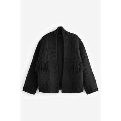 Cardigan en maille douce à franges NEXT