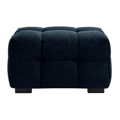 Pouf repose-pieds design en tissu effet velours terre brûlée CORTO MILIBOO