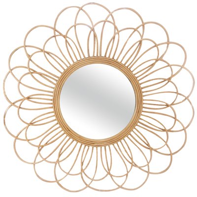 Miroir rond rotin 56cm WADIGA