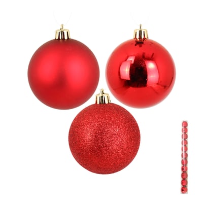 Set de 11 boules de noel rouge EDEN