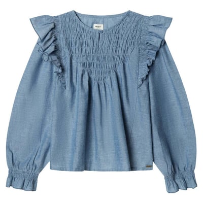Blouse En Chambray Avec Volants PEPE JEANS