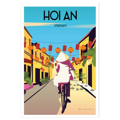 Affiche ville voyage Hoi An Vietnam HEXOA