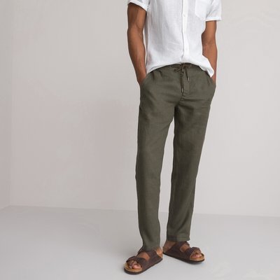 Linen Straight Trousers, Length 30.5" LA REDOUTE COLLECTIONS